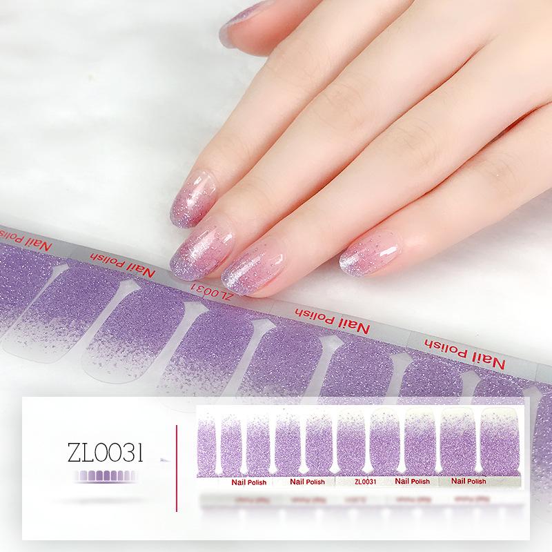 Film o lakierze do paznokci Beauty Nail Polish 20 naklejek do zdobienia paznokci Nowe naklejki na paznokcie w odcieniu różu cebulowego Naklejki do zdobienia paznokci