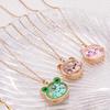 Gold Color Cute Cat Frog Bear Children Necklace Animal Pendants Perfect Gift for Girls Kids