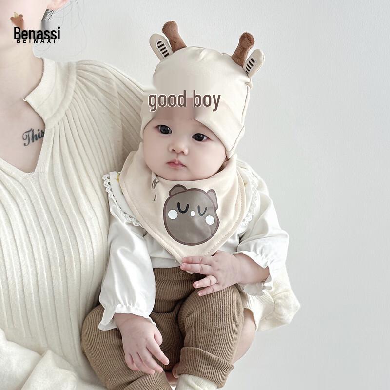 Многосезонная мягкая хлопковая шапка Benaxi для малышей 0-15 months (38-46CM)