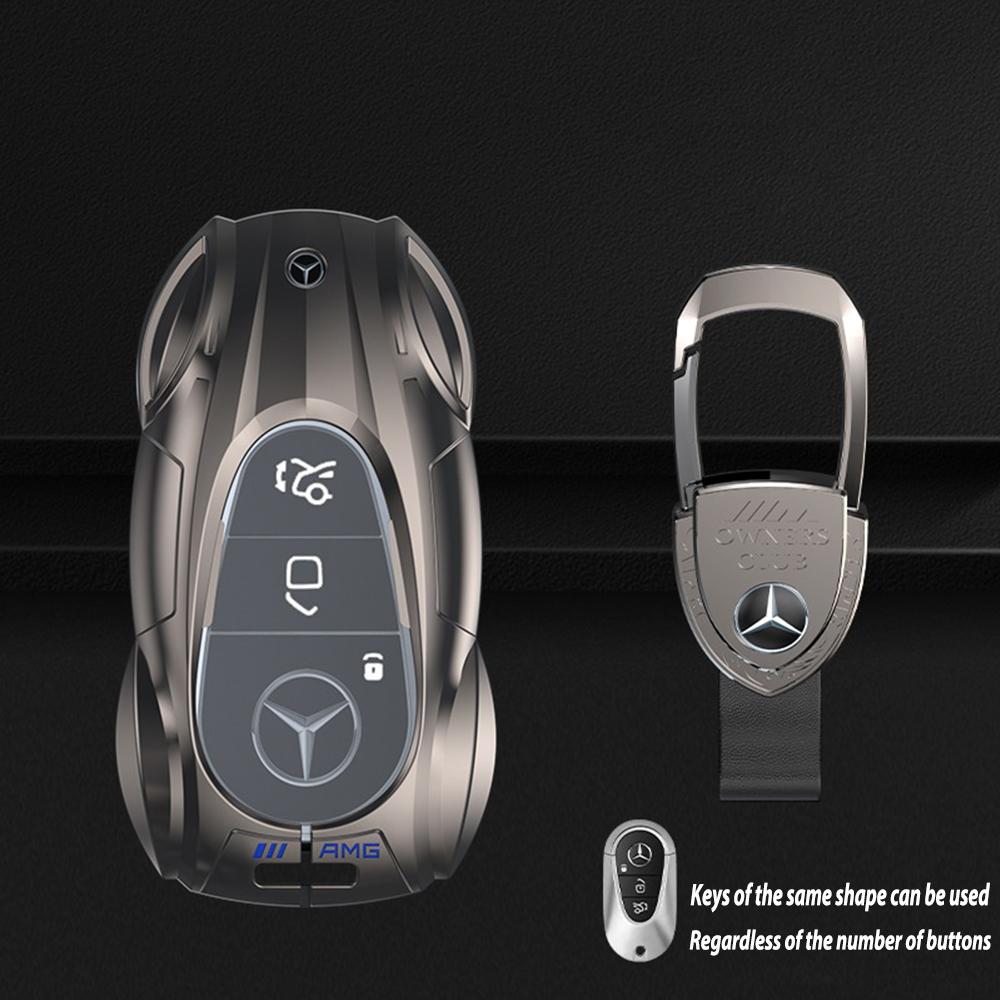 TXVBT1 Hot 2026 New For Benz Zinc Alloy Car Key Case Keyless Cover Key Shell Car Accessories For Mercedes Benz AMG C E-Class CLA GLC GL