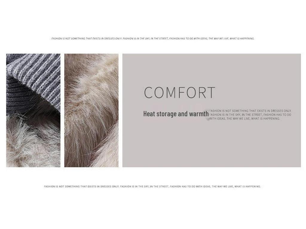 Men's Solid Color Hooded Knitwear Jacket with Fur Lining for Fall/Winter