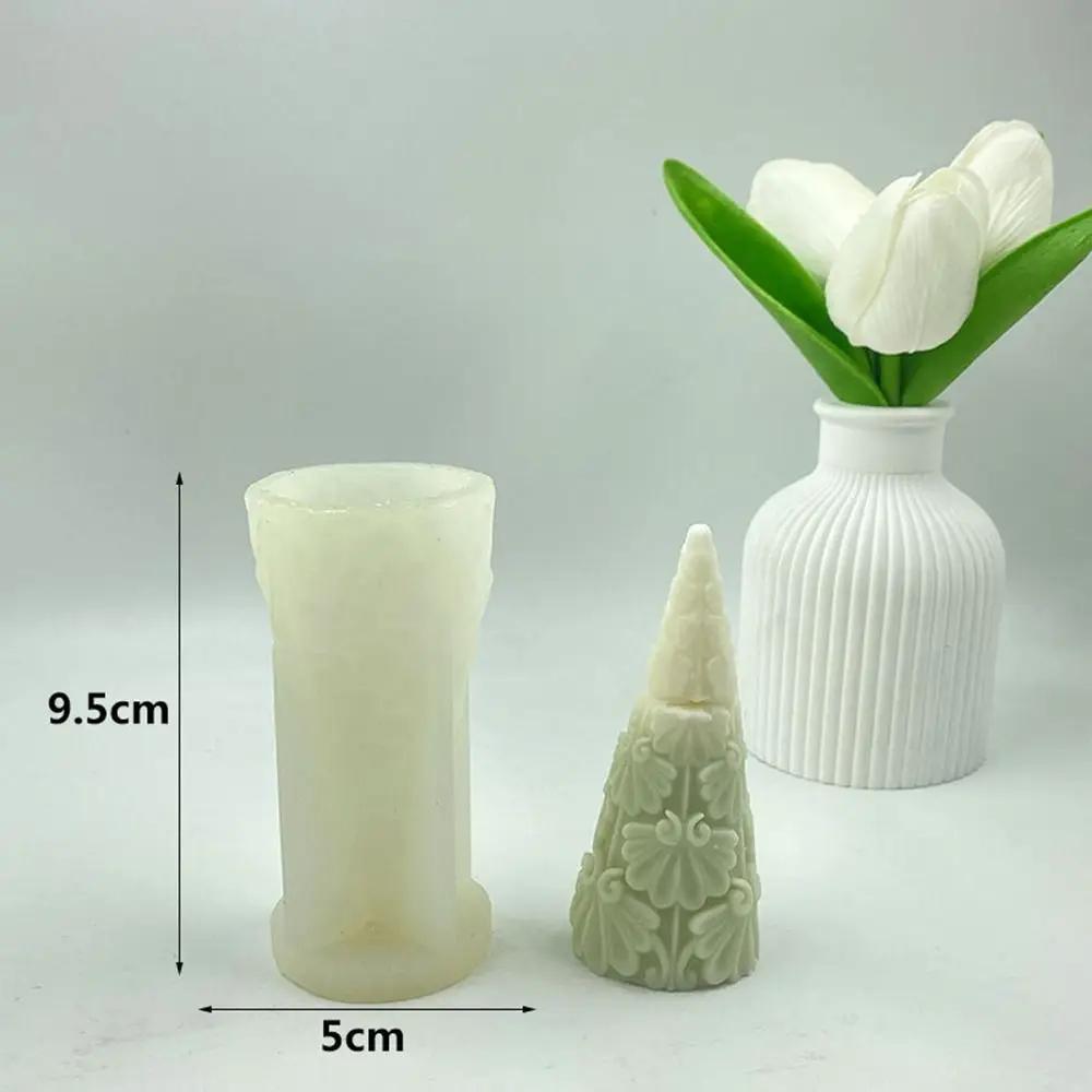 3D Cylinder Candle Mold DIY Silicone Candle Mold Cake Resin Molds 3D Art Wax Candle Making Mould Silicone Handmade Soap Molds