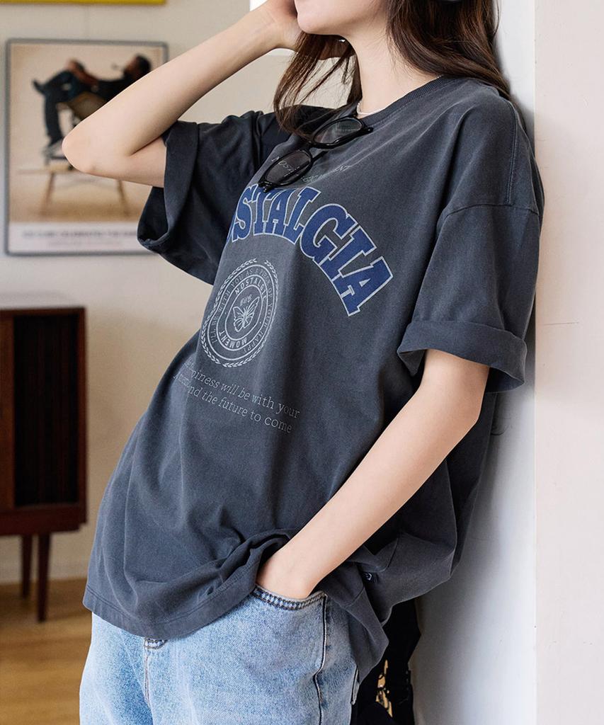 Beobeulpiseu Nostalgia Pigment T-Shirt_Charcoal