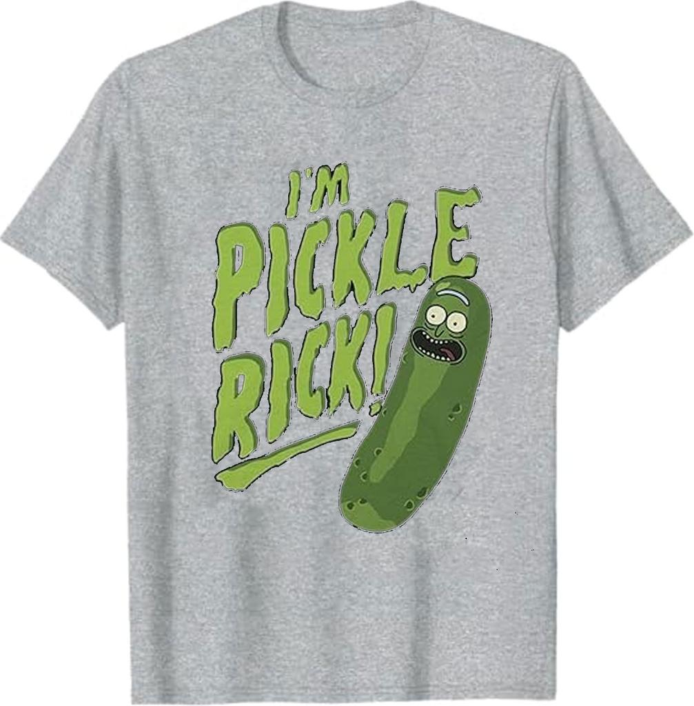 I'm Pickle Rick Mens T Shirt Cool and Funny Morty Design Schwifty Joke Design Streetwear Casual Tee Top Funny Tshits Cotton Tees