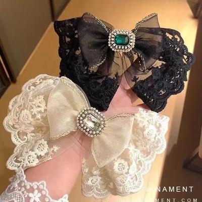 New Dongdaemun Princess Extra Large Bow Headpiece Lace Socialites' Banquets Hair Clip