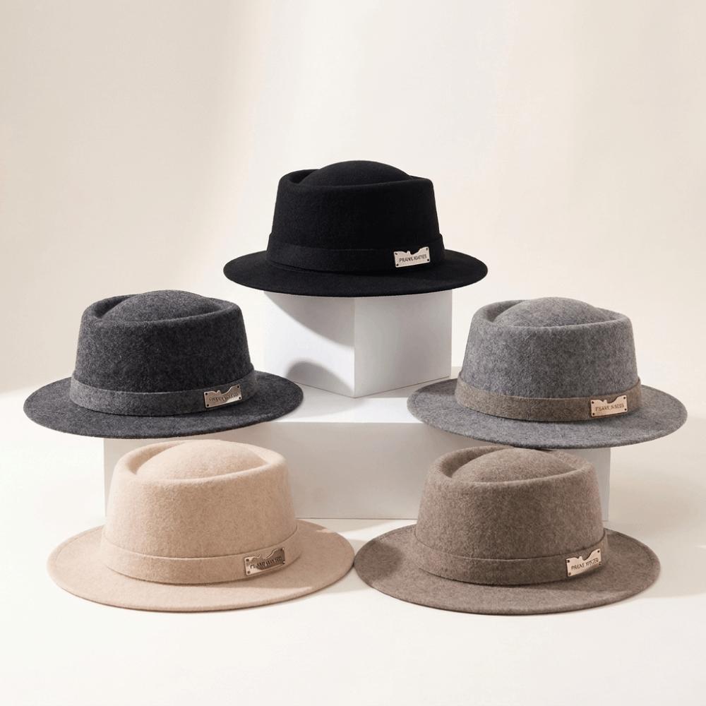Wool Felt Women's Wool Hat Structured Crown Retro Lady Hat  Coats Dresses Blazers Knitwear