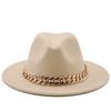 Hat For Women Autumn Winter New Party Jazz Fedora Hats With Fashion Luxury Oversized Chain Accessory Bag Two-piece Set