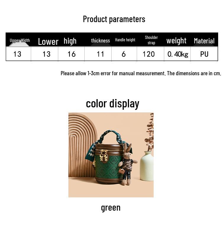 Women's Fashionable Crossbody Niche Cylinder Shoulder Bag