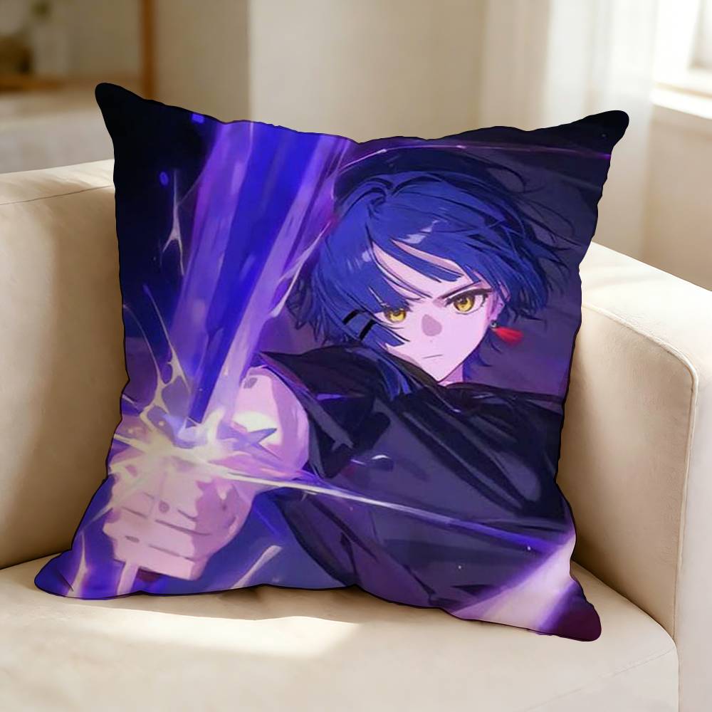B-Bocchi the Rock Cute R-Ryo Yamada Square Double-Sided printed Pillow Case Bedroom Bedside Pillow Sofa Cushion Cover