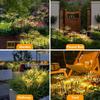 Solar LED Feuerwerk Rasenlampe Bunt/Warmweiß Gartenleuchten für Hof Gehweg Garten Außen Party Dekoration