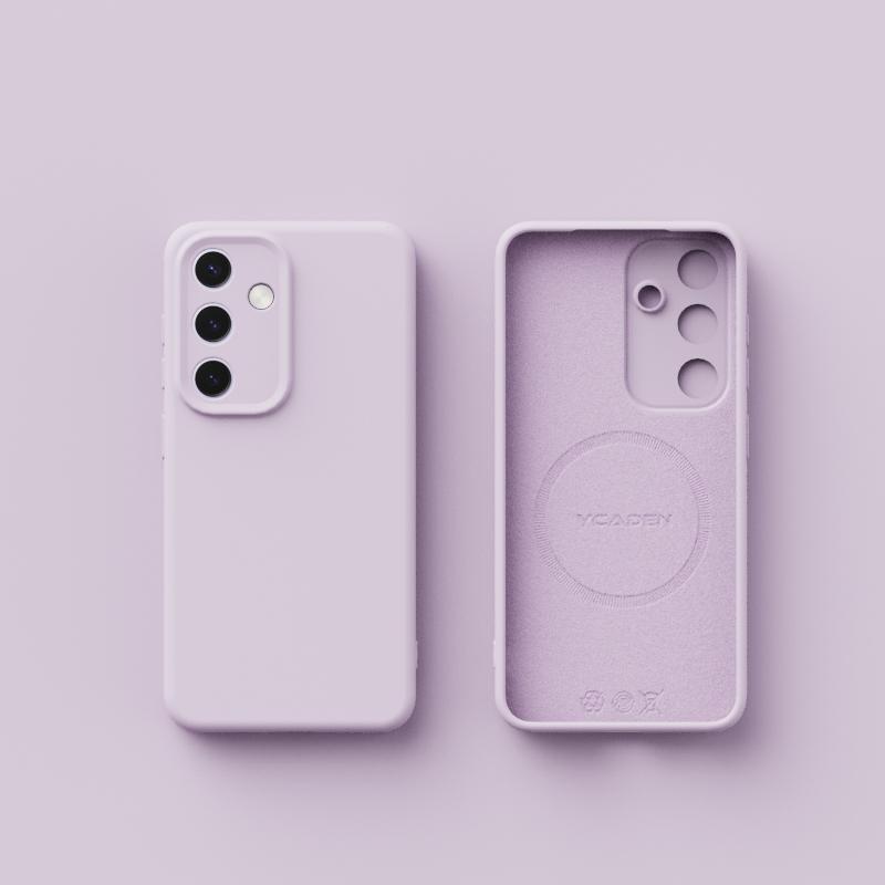 For Samsung S25 S24 Ultra S23 Plus S22 Case Liquid Silicone Matte Soft Lens Protection Slim Shockproof Wireless Charge Magnetic Back Cover