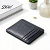 Compact Wallet for Travel Slim Card Holder Men, Minimalist Credit with ID Window, Simple Solid Color Men Multiple Slots, Pocket Business