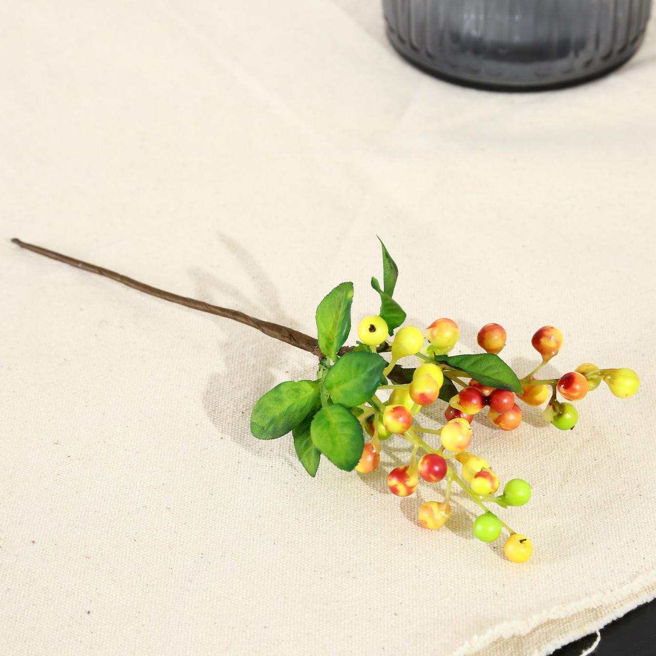 

23СМ Червона Ягода Штучна Рослина Акація Бін Чорниця Фрукти Преміум Різдвяні Фрукти Новорічна Прикраса Реквізит для Фотографії захід