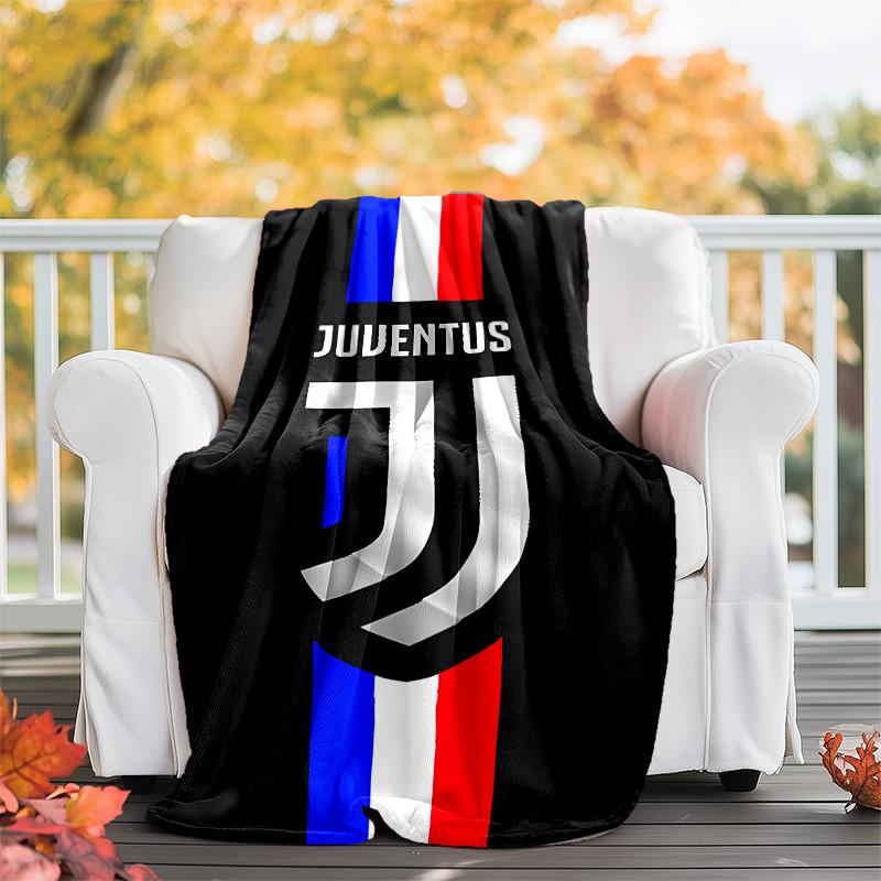 1pc Juventus Theme Blanket - Digital Print, Polyester, Cozy for All Seasons, Perfect for Outdoor, and Travel