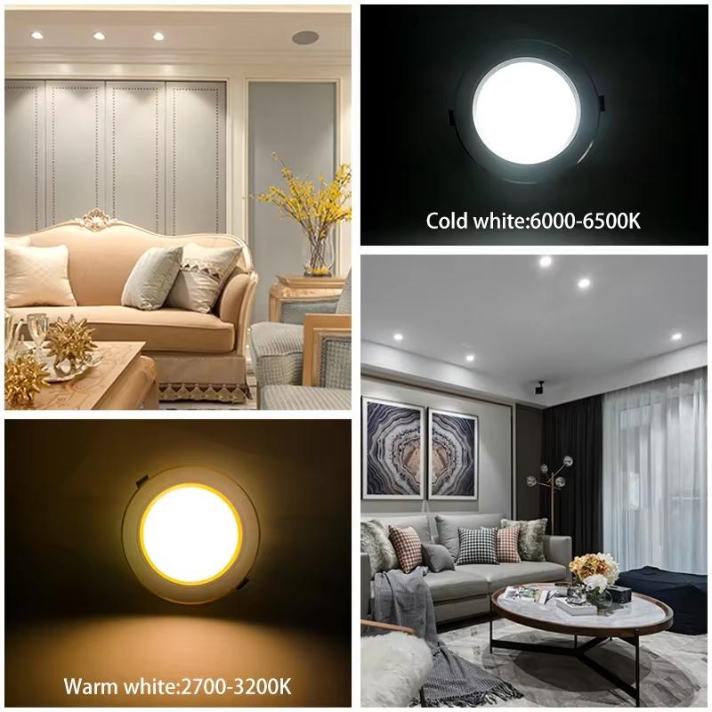 LED Downlight 5W 9W 12W 15W 18W Recessed Round LED Ceiling Lamp AC 220V 230V 240V Indoor Lighting Warm/Cold White Energy Saving