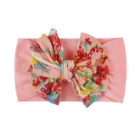 Fashion Floral Childrens Hair Accessories Headband Soft Wide-Brim Elastic Hairband Baby Headwear Comfortable