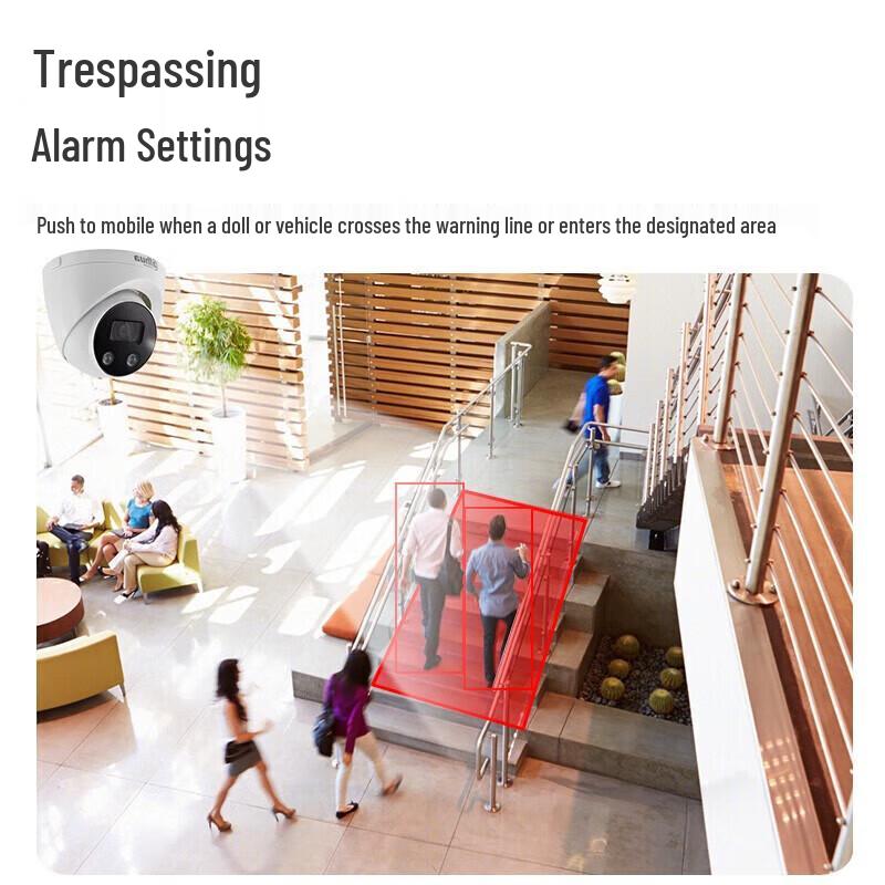 Dahua 4MP Full-Color PoE Dome Surveillance Camera CN Plug (adapter Included)