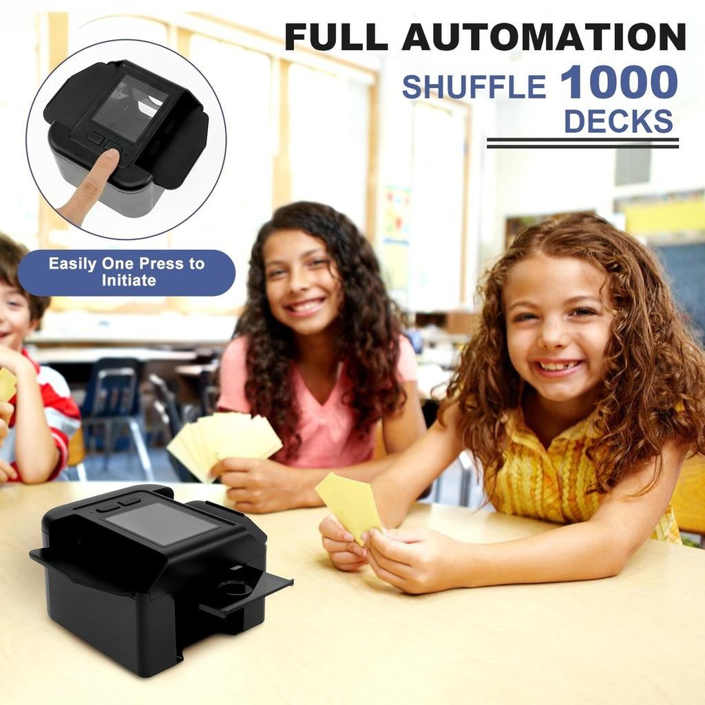 Small Automatic Card Shuffler Party Portable Electric Shuffler USB Rechargeable Automatic Poker Shuffling Machine