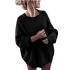 Women's Fashionable Casual Round Neck Solid Color Long Sleeve Sweaters