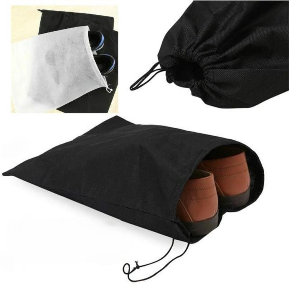 10 Pcs/Set Shoe Dust Cover Non-woven Fabric Dust Proof Drawstring Storage Bag Non-woven Fabric Color Random Household Items
