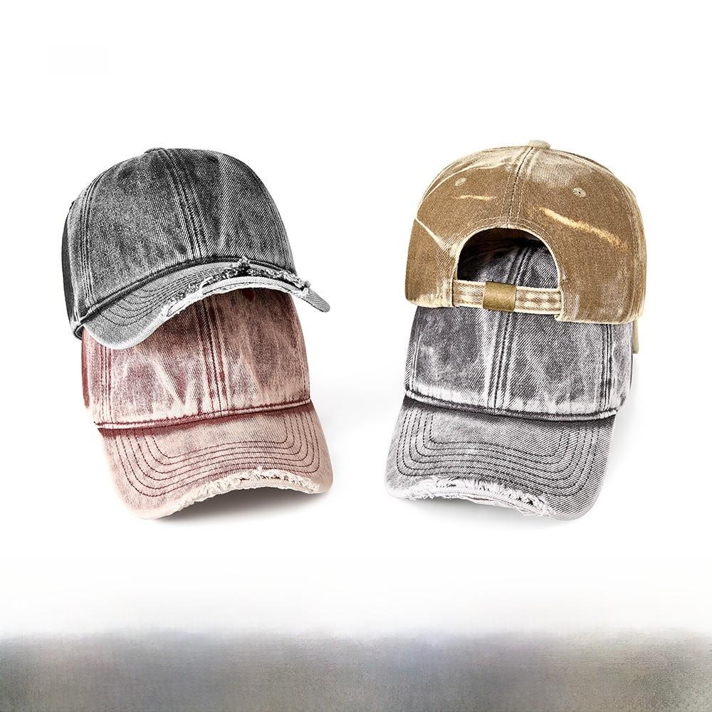 Waterwashed Cotton Baseball Cap With Sun Protection For Men And Women