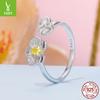 S925 Sterling Silver Phalaenopsis Open Ring Fashionable Exquisite Versatile Small Exquisite Ring