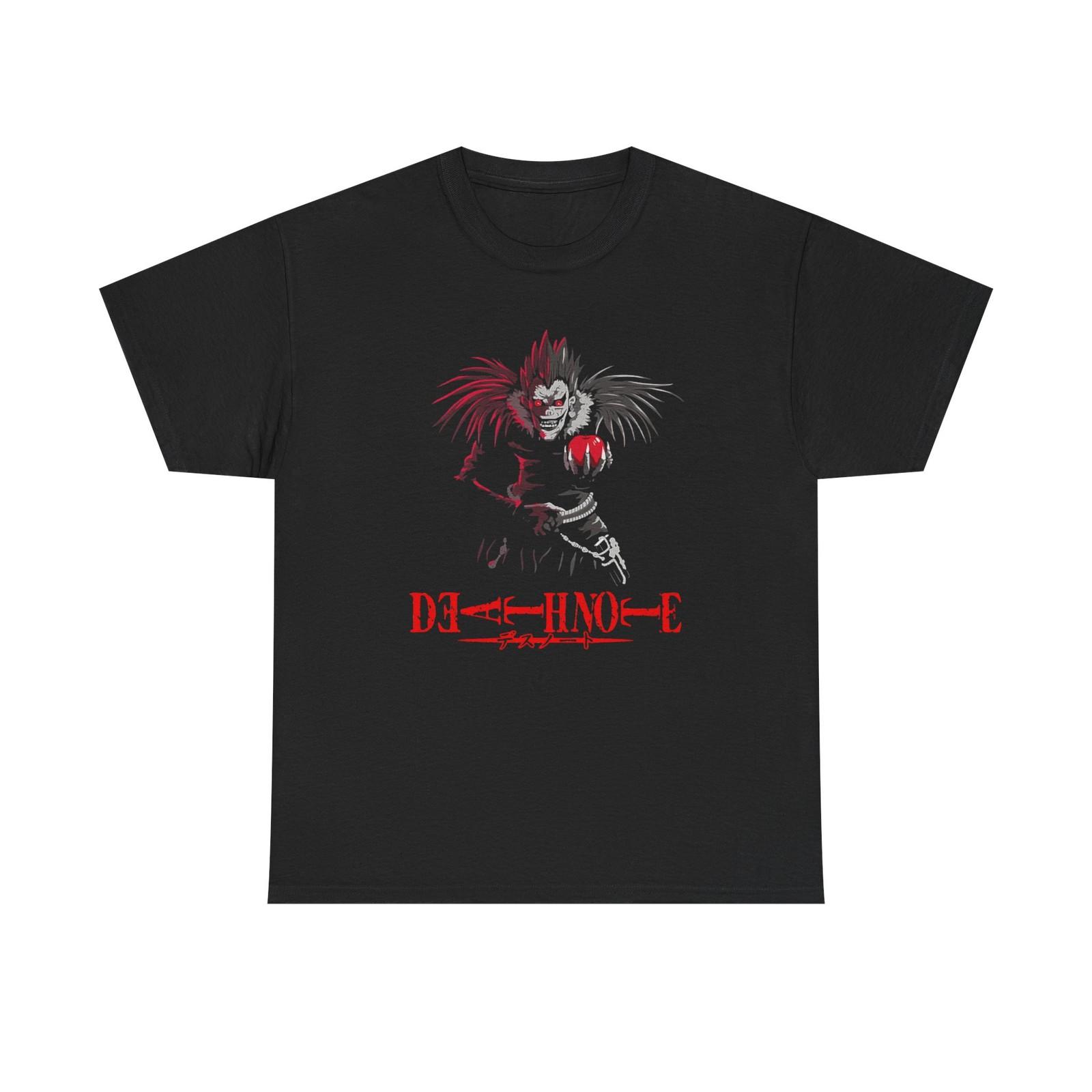 Anime-Inspired Unisex Heavy Cotton Tee, Ryuk Death Note T-Shirt Mens Womens Tees Top, Shinigami Tee S