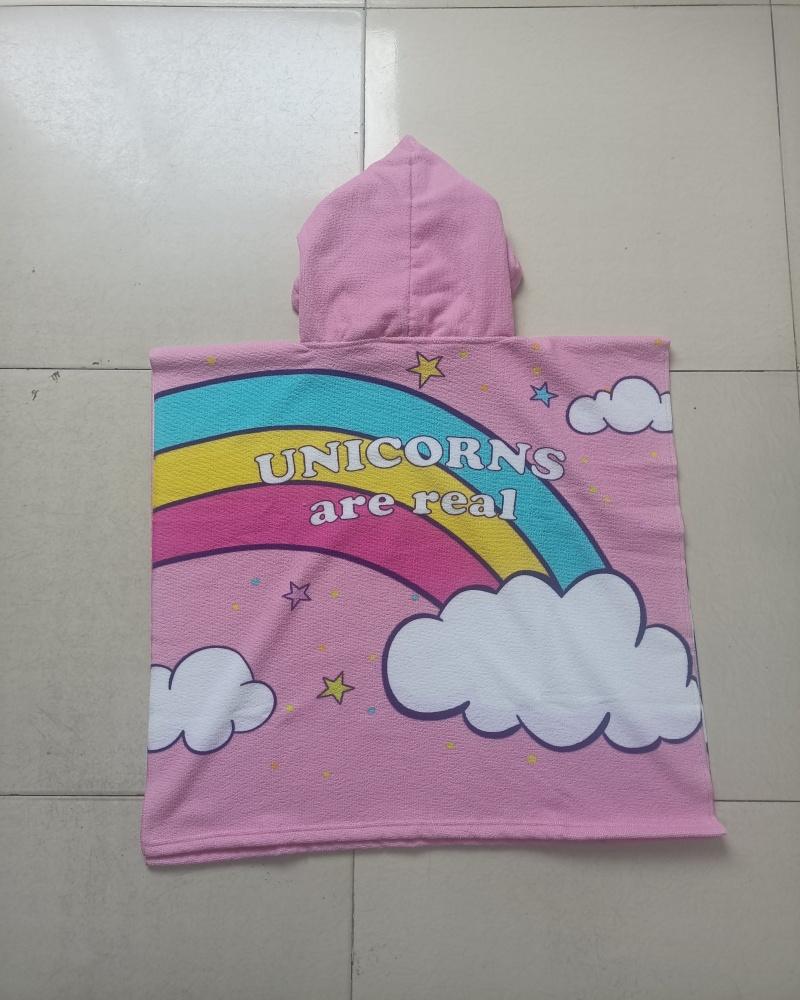 Bambina Accappatoio Asciugamano Neonato per Bambini Travestimento Poncho Bambini Mantello Bambini Motivo Unicorno Asciugamano da Spiaggia Poncho con Cappuccio Bambino
