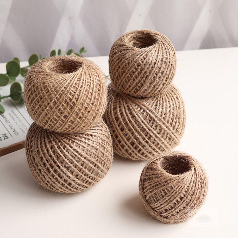 Hand-woven Jute Twine 100M/Roll Binding Rope  For Handmade Craft Baking Decoration Packing Gift Box