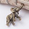 Ottone Antico Elefante Pet da Tè Animale in Miniatura Scultura Decorazione per la Casa Ornamento da Scrivania Ufficio Statuetta da Collezione Vintage Regalo