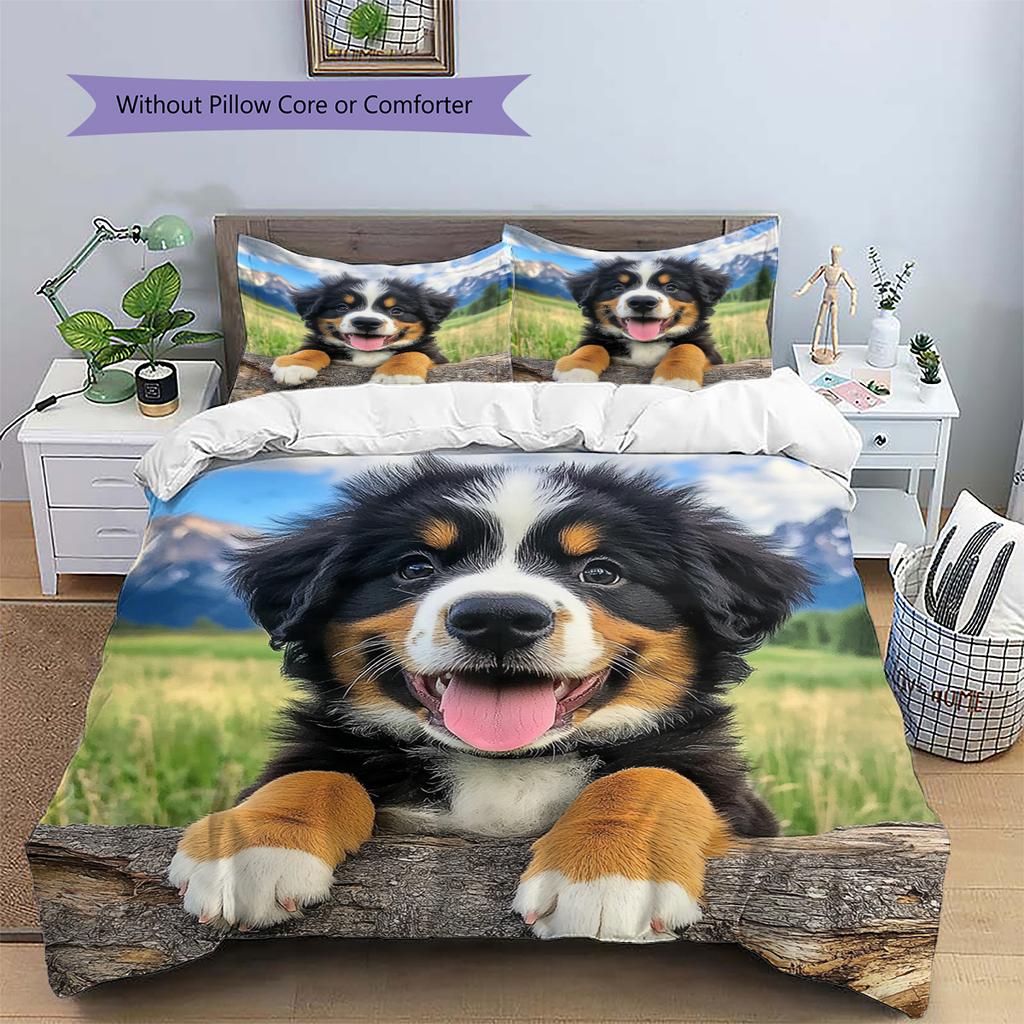 Cartoon Pattern Bedding Quilt Set Quilt Cover Pillowcase Home Decoration Birthday Gift (1 * Duvet Cover + 2 * Pillowcase, Without Core)