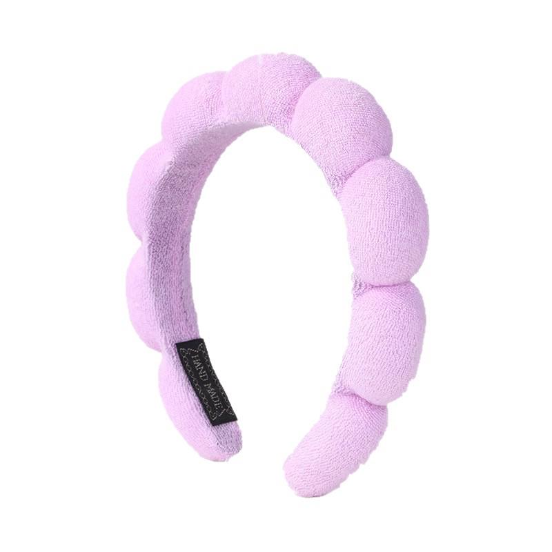 

Twisted Sponge Headband for Face Washing and Makeup Light Purple
