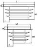 Internal cap for profile post roof 40x20 100 PCS WHITE