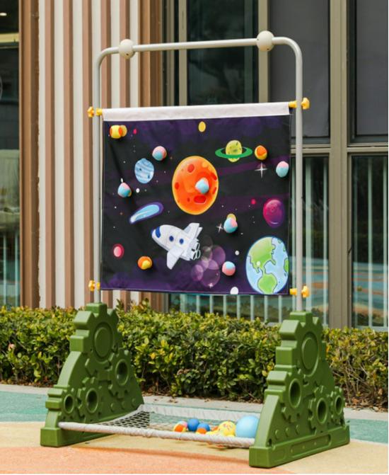 Kids' Throwing Rack Game: Sandbags & Frisbee Targets for Physical & Sensory Training
