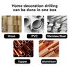 Construction Drill Three Point Woodwork Drill 16pc Mix Straight Handle Bit Plastic Wood Metal Twist Drill Locate Tool Accessory