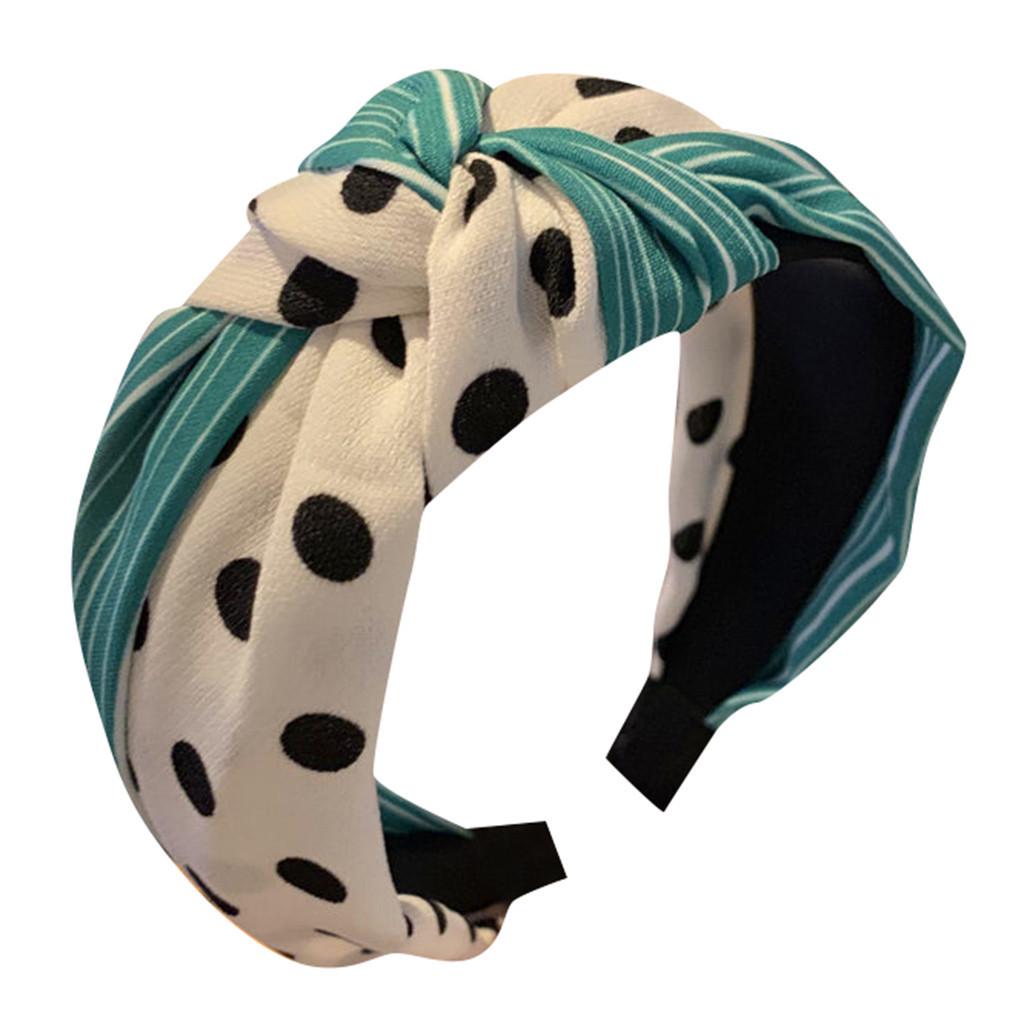Buy [T666] Ladies Summer Polka Dot Knotted Hair Band Headband Beach ...