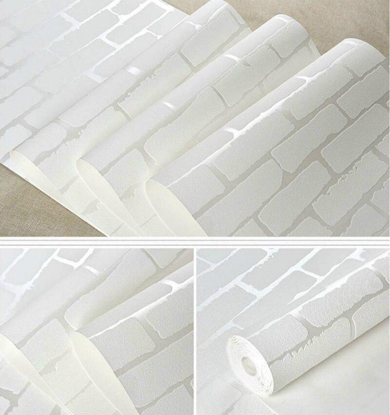 Buy 5M White Brick SelfAdhesive Wallpaper PeelStick Waterproof Wall