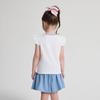 Deesha Girls' Summer Floral Appliqué Skirt-Shorts Set