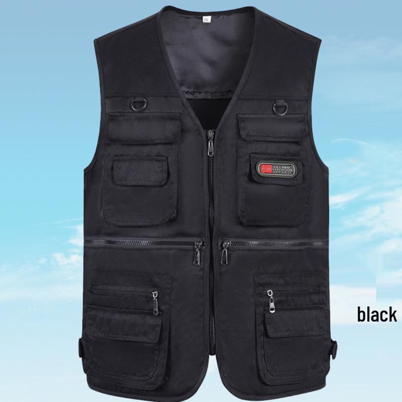 Men's Multi-Season Tactical Mesh Vest with Multi-Pockets for Fishing and Leisure