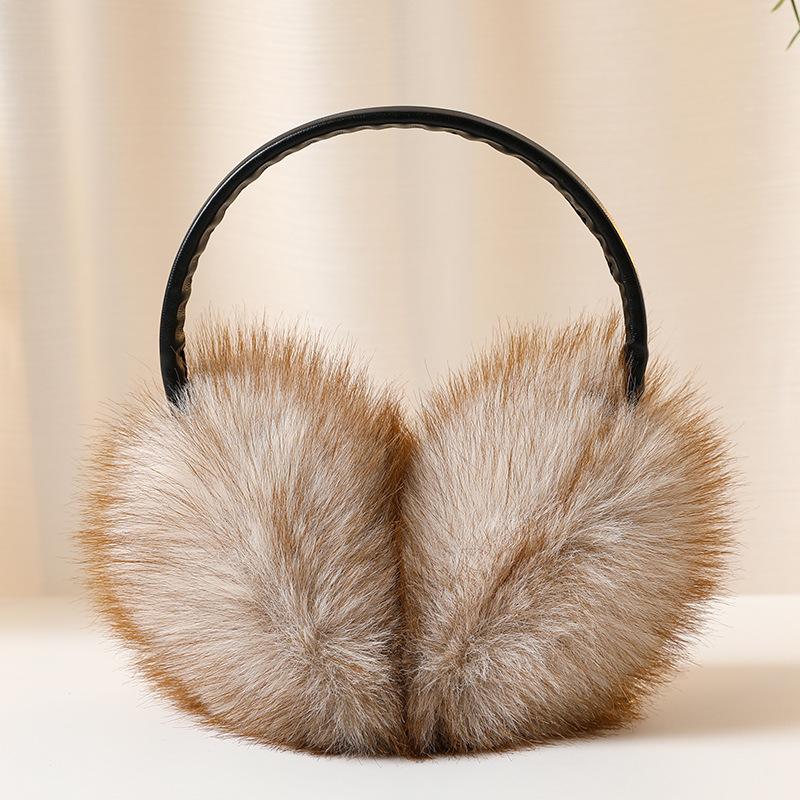 High Quality Real Fox Fur Earmuffs Women Winter Keep Warm Natural Fur Earmuffs Girls Ear Warmer Fox Fur Plush Ear Muff