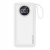 Dudao Powerbank 10000Mah Usb-A/Usb-C 22.5W + Kabel Lightning I Usb-C Biały