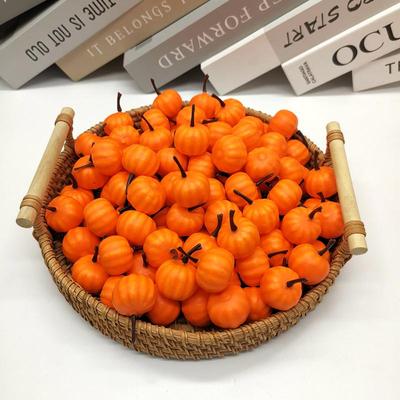 Mini Yellow Simulated Pumpkin Set - 2.5cm Decorative Fruit & Veg Models for Christmas Décor