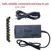 96W Laptop Power Adapter 12-24V Adjustable Voltage Laptop Charger Adapter Multiple Portable Use Laotop Power Supply Adapter