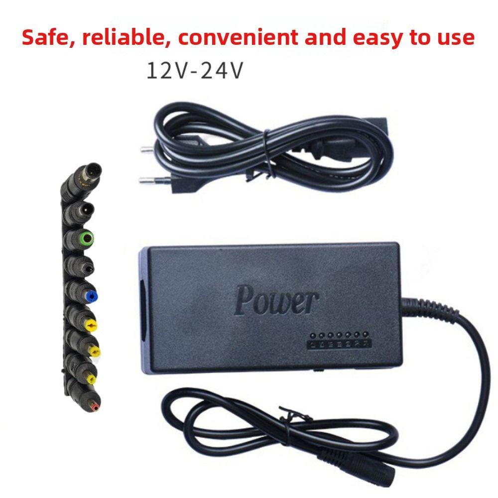 96W Laptop Power Adapter 12-24V Adjustable Voltage Laptop Charger Adapter Multiple Portable Use Laotop Power Supply Adapter