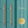 6 Pack 6" Brushed Brass Cabinet Cupboard Drawer Door Handle Pull Stainless Steel T Bar Drawer Pulls, 6" Length, 4" Hole Center