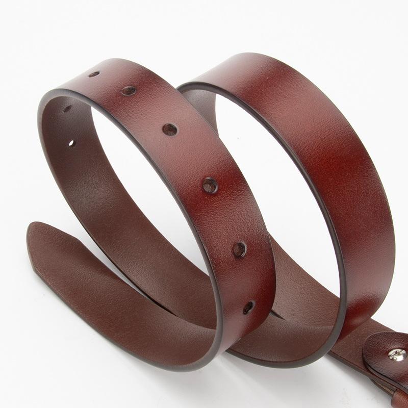 Genuine Leather Women's Belt Simple, Fashionable and Versatile High-end Sense with Jeans Skirt Decorative Belt for Women
