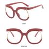 Retro Oversized Round Eyeglasses Frame Ladies Fake Eyewear Anti Blue Light Glasses Computer Glasses