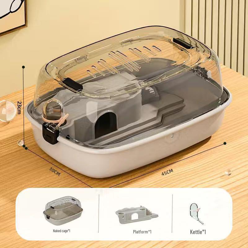 Golden Bear Luxus Acryl Hamster Villa - Extra Großer Anfängerkäfig