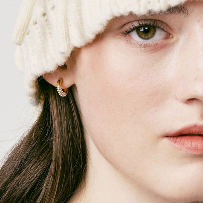 VINTAGE HOLLYWOOD Space Stone Ring Earrings_VH249OEA008M