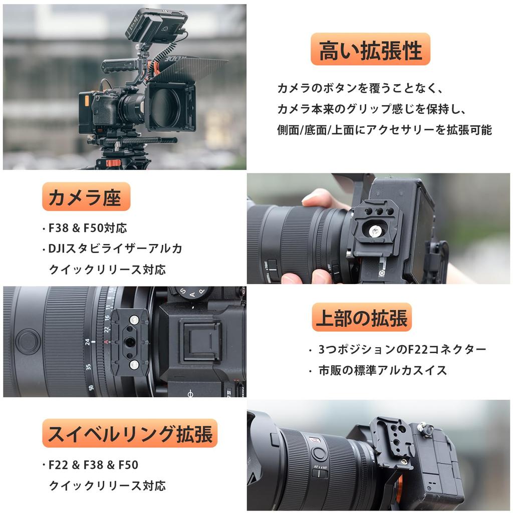ULANZI F38 Camera Lens Tripod for Quick Release Camera Lens Tripod Mount with Rotating Horizontal and Vertical Aluminum Camera for Sony Cameras Such